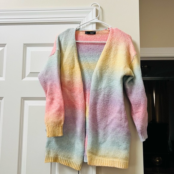 Boohoo Sweaters - Boohoo Multicolor Gradient Cardigan